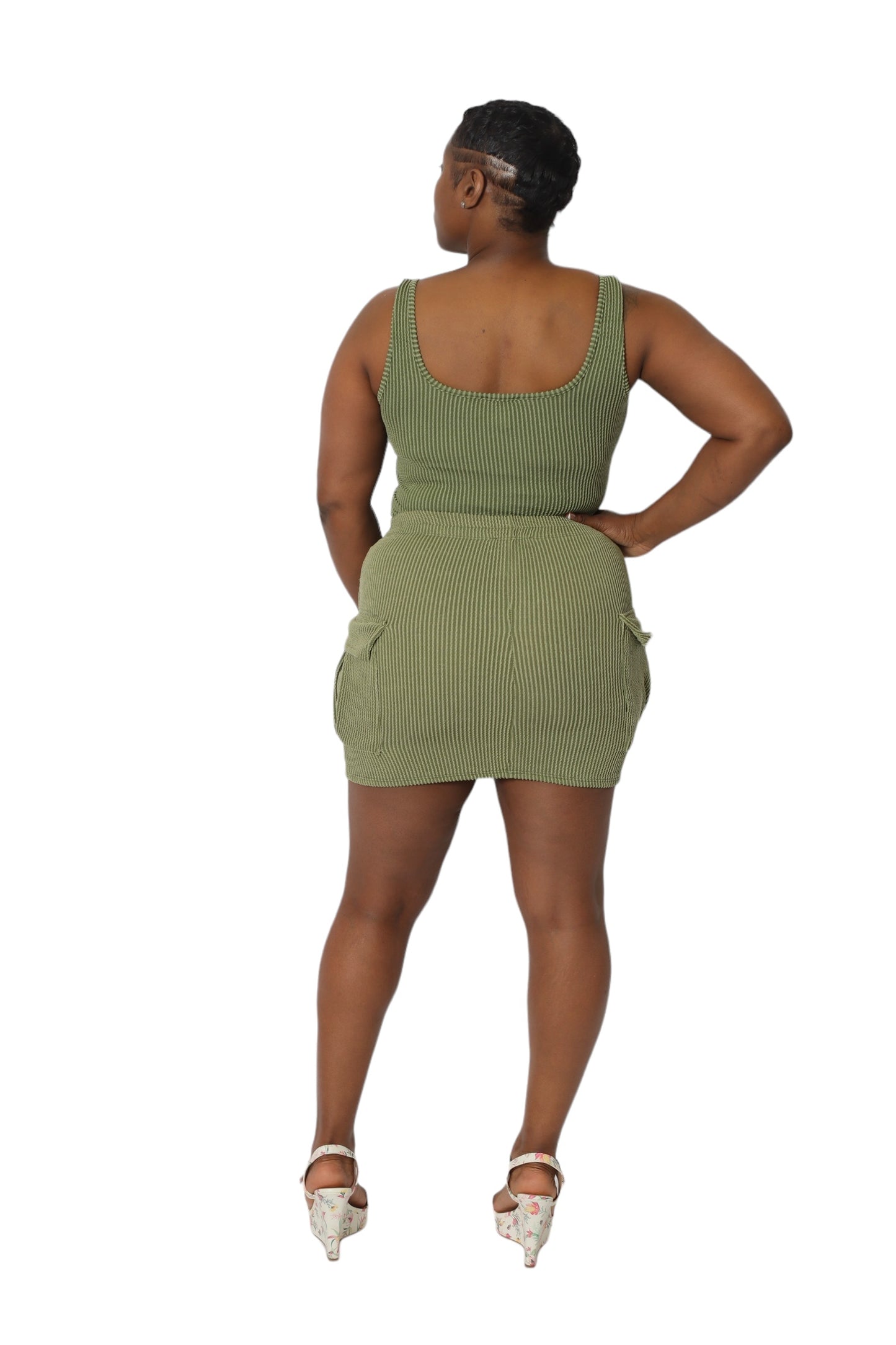 Olive Skirt Set