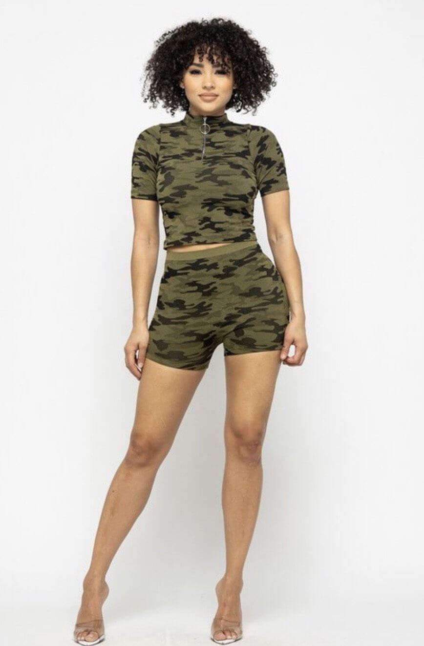 Seamless Camouflage Two Piece Set - Klusiv LLC