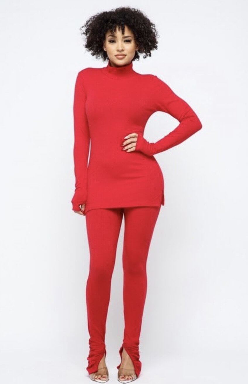 Lover In Me Red Two Piece - Klusiv LLC