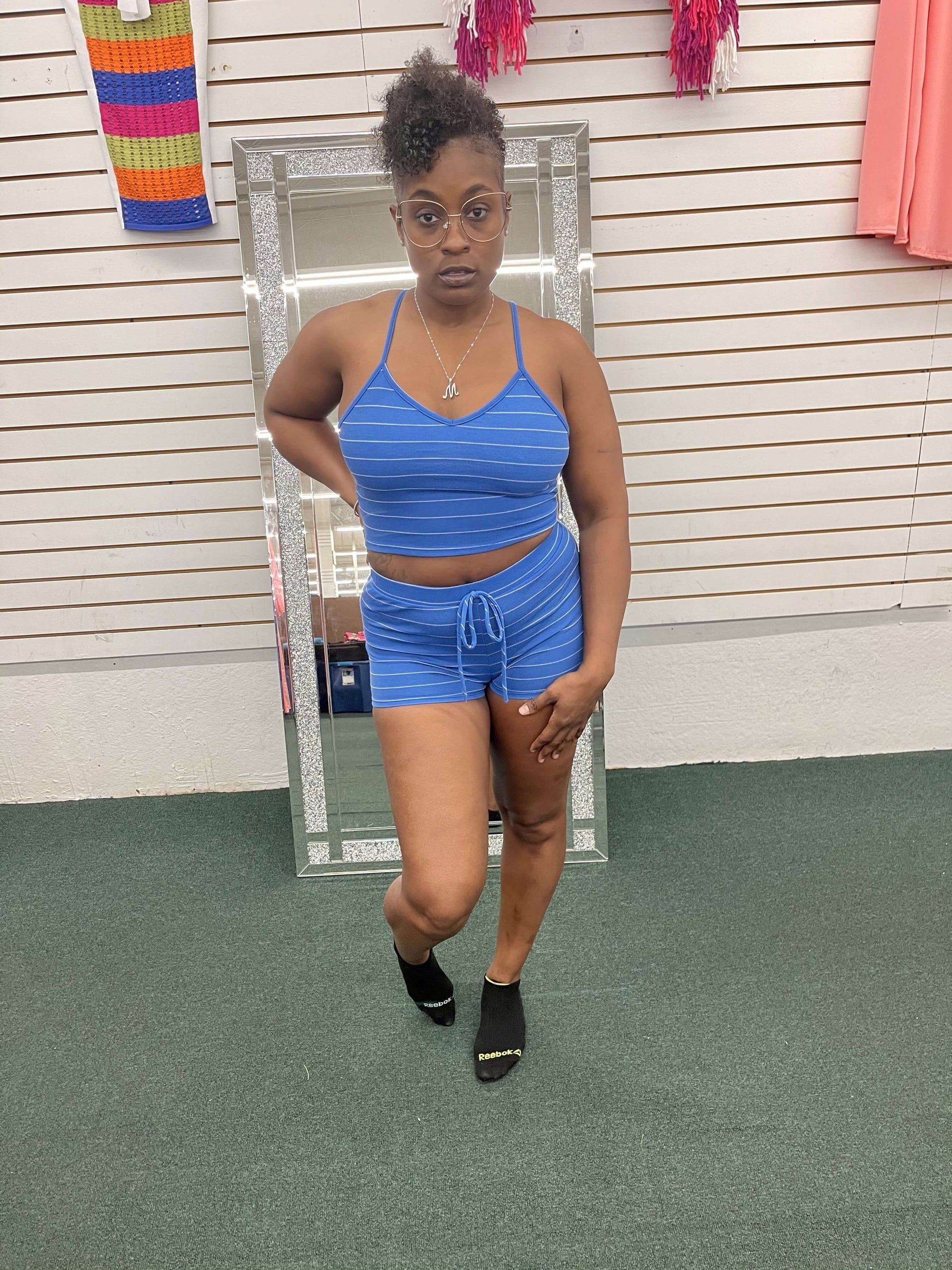 Royalty Blue Short Set - Klusiv LLC