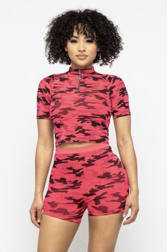 Seamless Camouflage Two Piece Set - Klusiv LLC