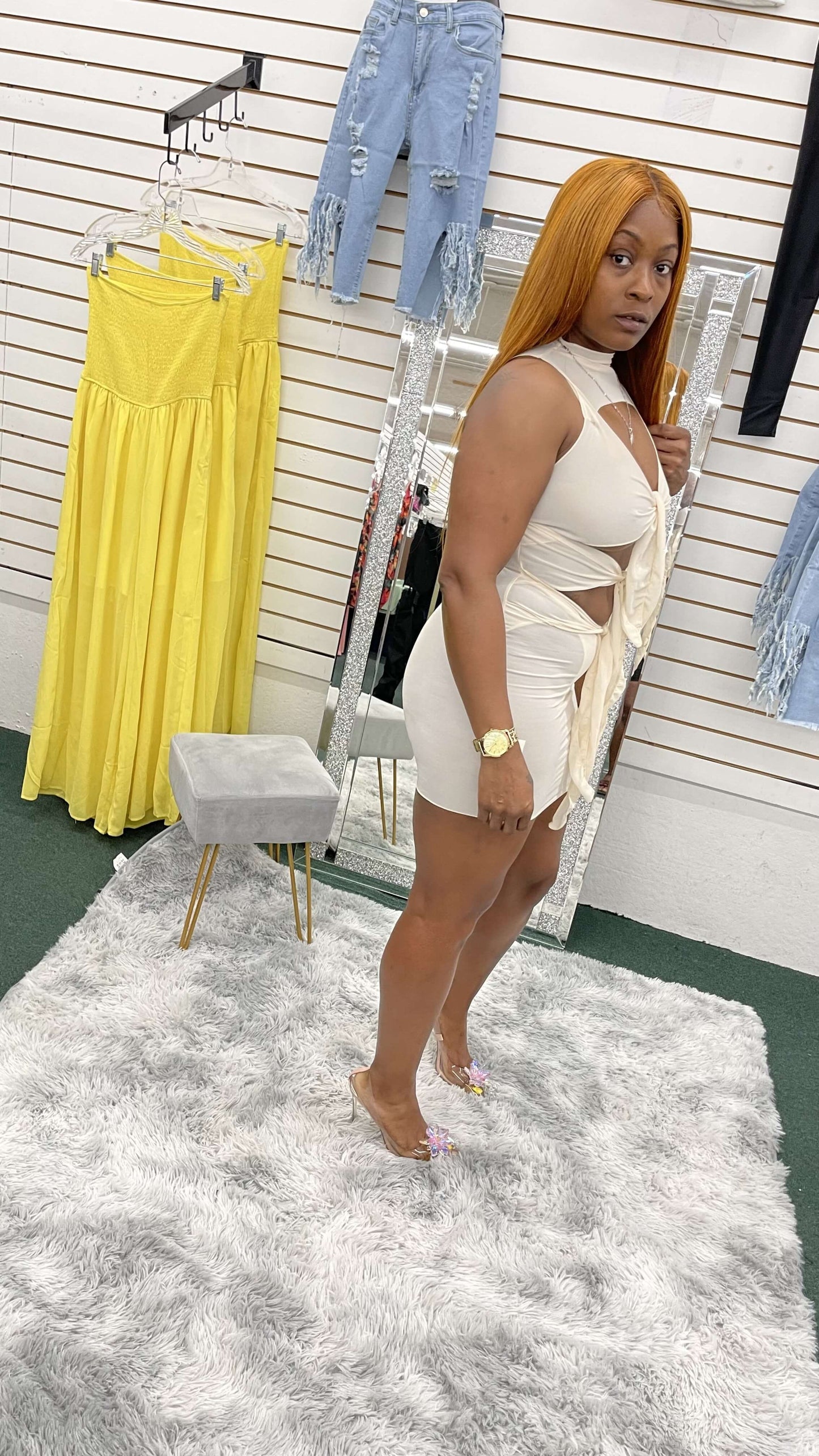 Tied Up Dress - Klusiv LLC