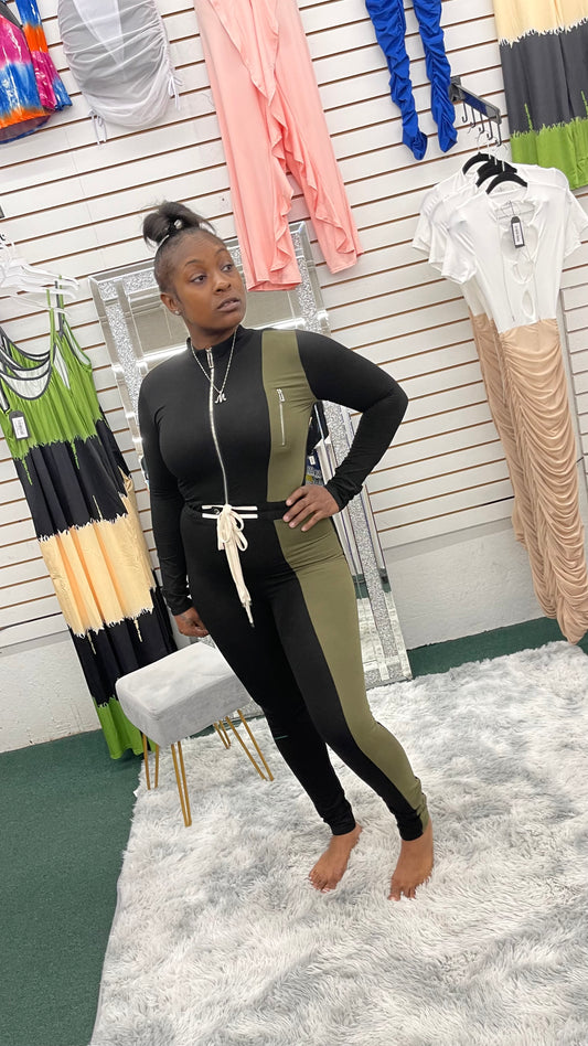Color Block Jumpsuit - Klusiv LLC