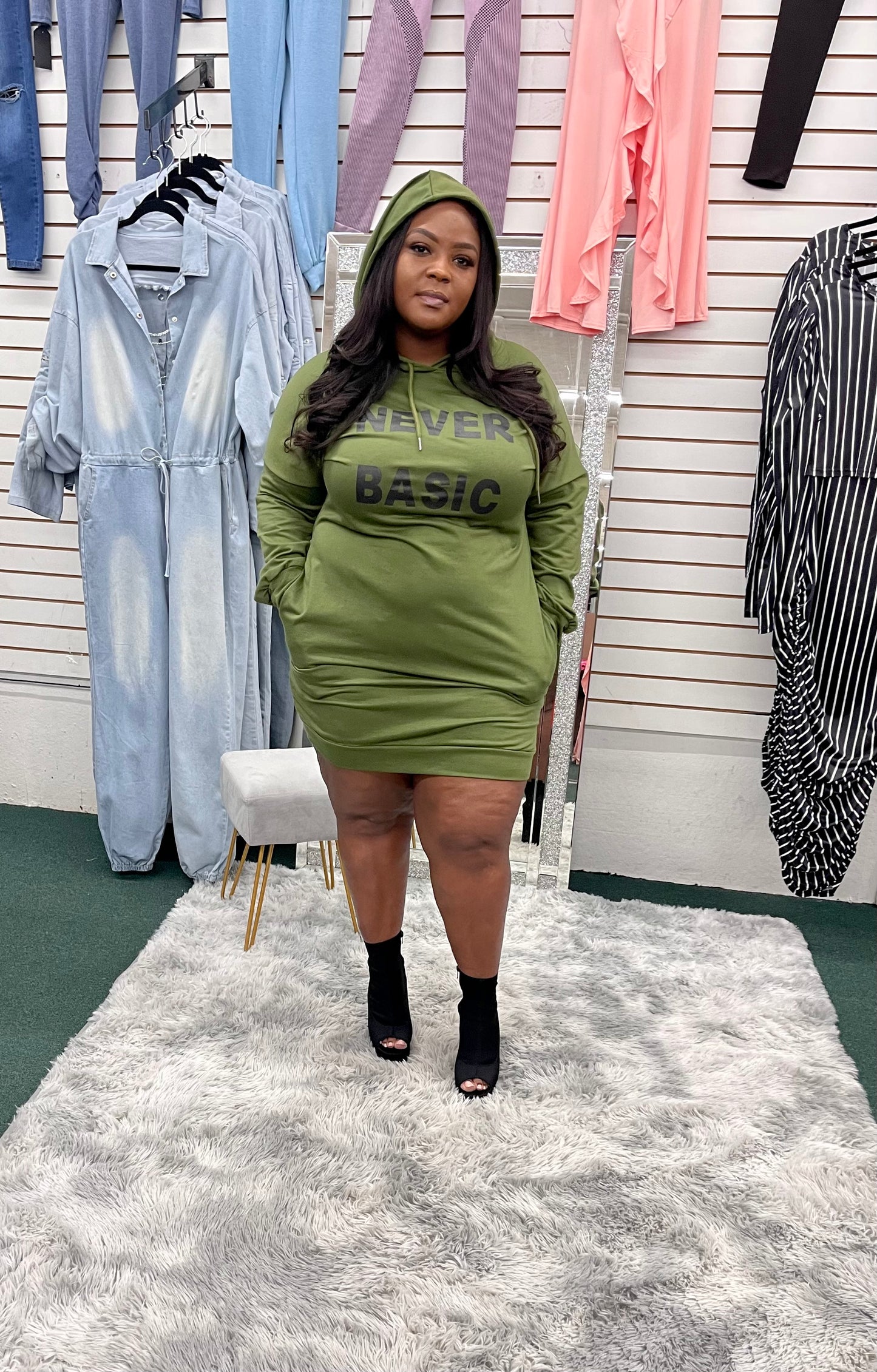 Never Basic Hooded Dress