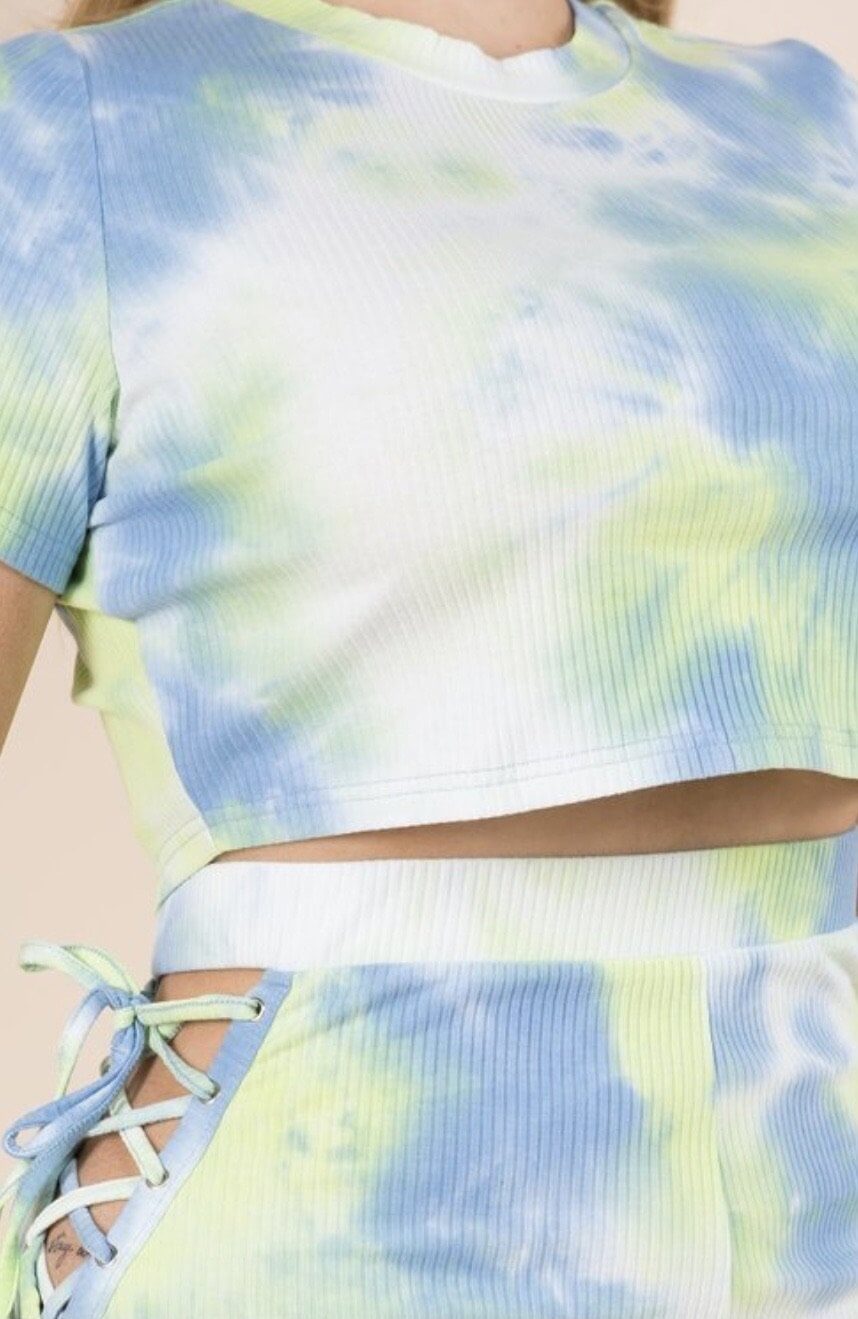 Pastel Plus Size Tie Dye Pant Set - Klusiv LLC