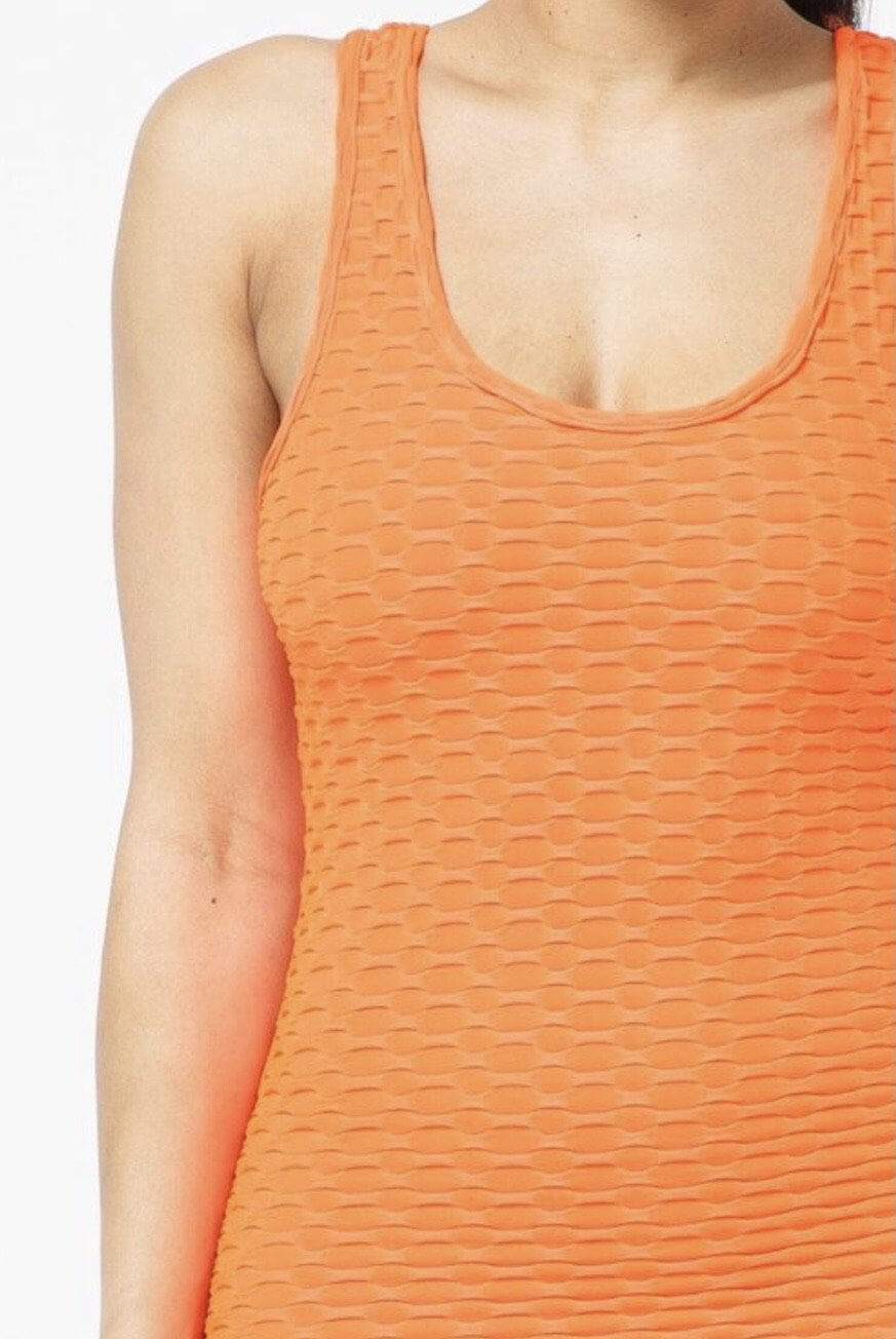 Honeycomb Jacquard Tank Bodycon Dress - Klusiv LLC