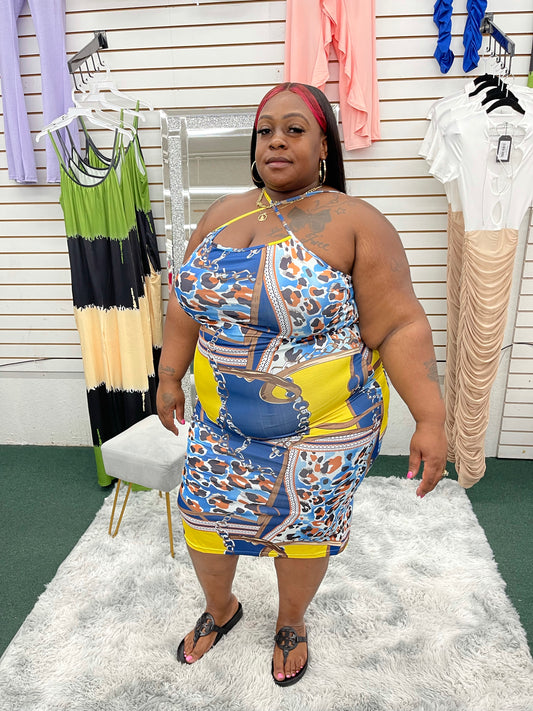 Rare Print Dress - Klusiv LLC
