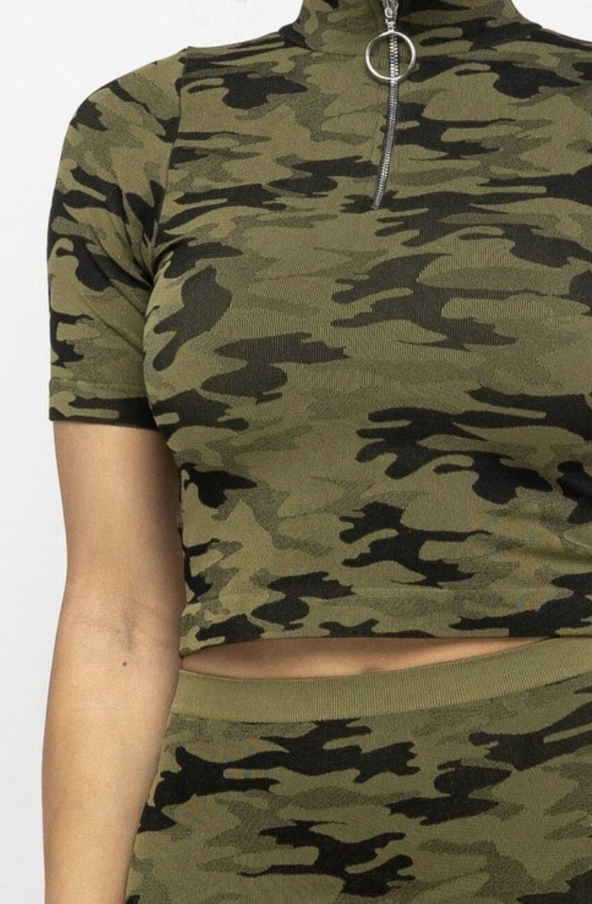 Seamless Camouflage Two Piece Set - Klusiv LLC