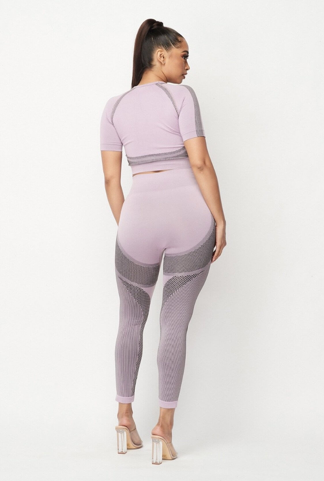 Seamless pastel two piece activewear set - Klusiv LLC