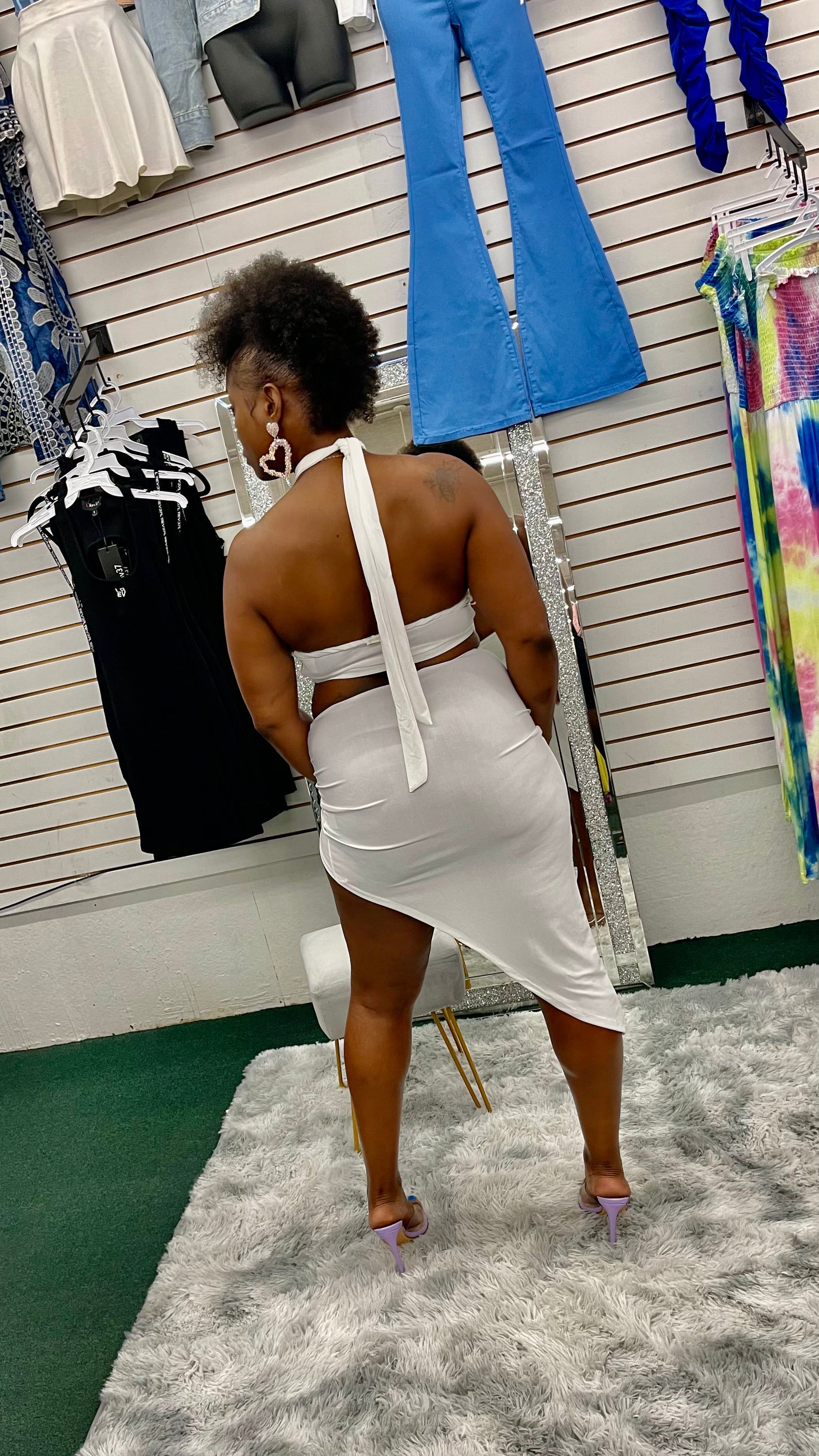 Split Up Skirt Set - Klusiv LLC
